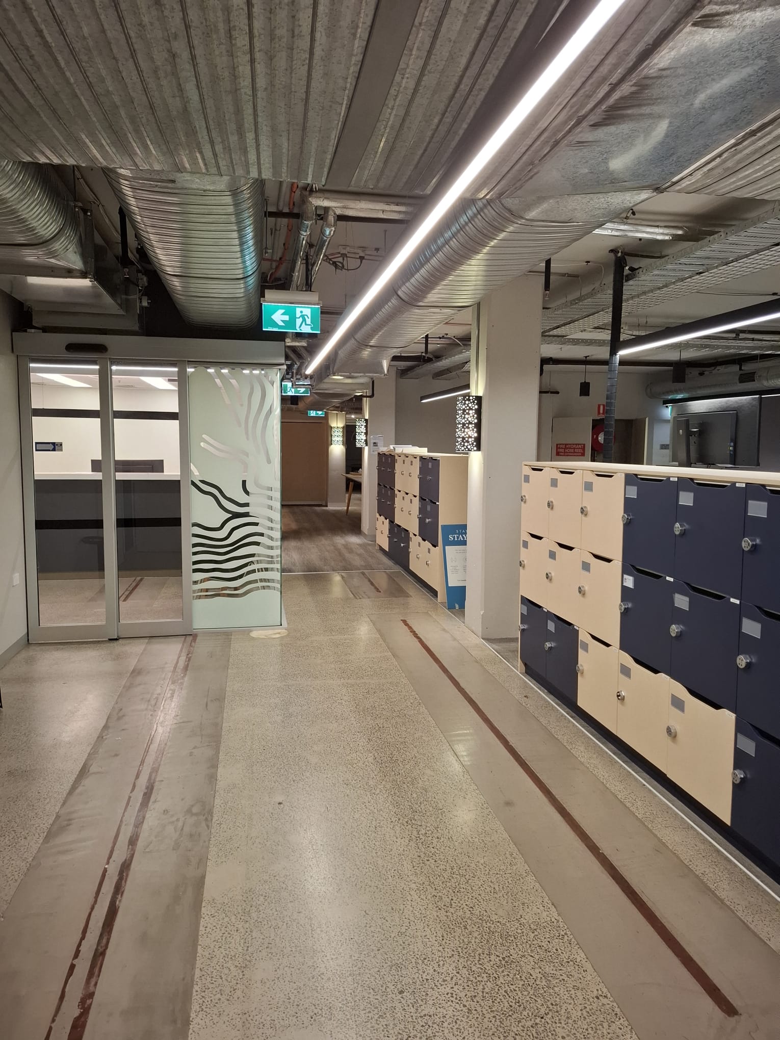 Basement Corridor with Lockers